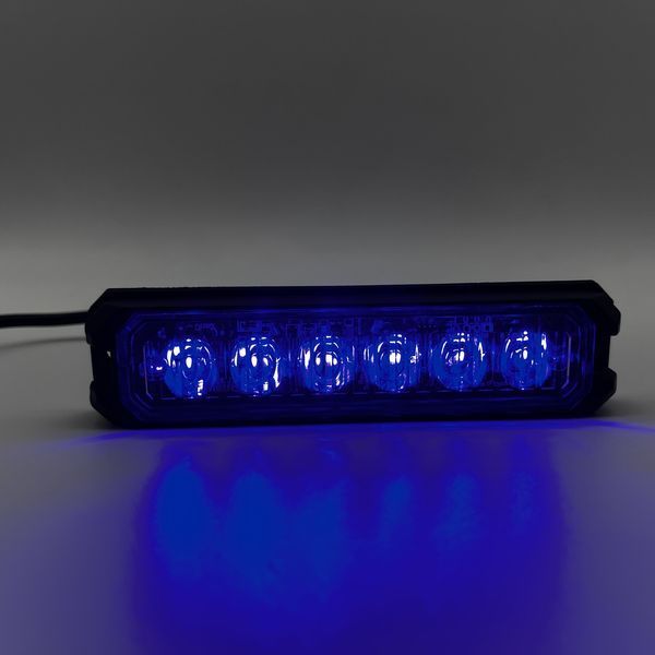 Стробоскоп мигалка в решітку автомобіля синій 6led/blue фото