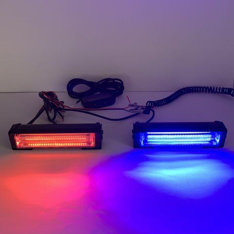 Стробоскоп мигалка в решітку червоно-синій для поліції Cob x2 red/Blue фото