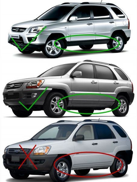 Бризговики для Kia Sportage 2006-2010 Sportage 06 фото